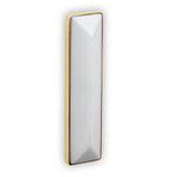 LINEA with 8'' Artisan Glass Prism Hardware 30'' Wide Vanity, White, Polished Brass Hardware, 30'' x 22'' x 33.5'' (without vanity top)