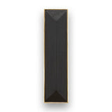 MOTHER OF PEARL with 8'' Artisan Glass Prism Hardware 24'' Wide Vanity, Black, Polished Brass Hardware, 24'' x 22'' x 33.5'' (without vanity top)