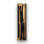 Linkasink - 8'' Artisan Glass Prism Vanity Hardware, Small Rectangle with Black Tiger Prism - Polished Brass with Black Tiger Prism Glass
