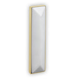 TUXEDO with 8'' Artisan Glass Prism Hardware 24'' Wide Vanity, White, Polished Brass Hardware, 24'' x 22'' x 33.5'' (without vanity top)