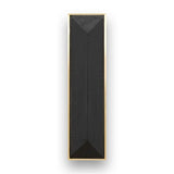 TUXEDO with 8'' Artisan Glass Prism Hardware 36'' Wide Vanity, Black, Polished Brass Hardware, 36'' x 22'' x 33.5'' (without vanity top)