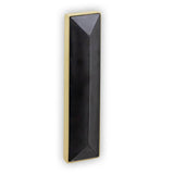 MOTHER OF PEARL with 8'' Artisan Glass Prism Hardware 36'' Wide Vanity, Black, Polished Brass Hardware, 36'' x 22'' x 33.5'' (without vanity top)