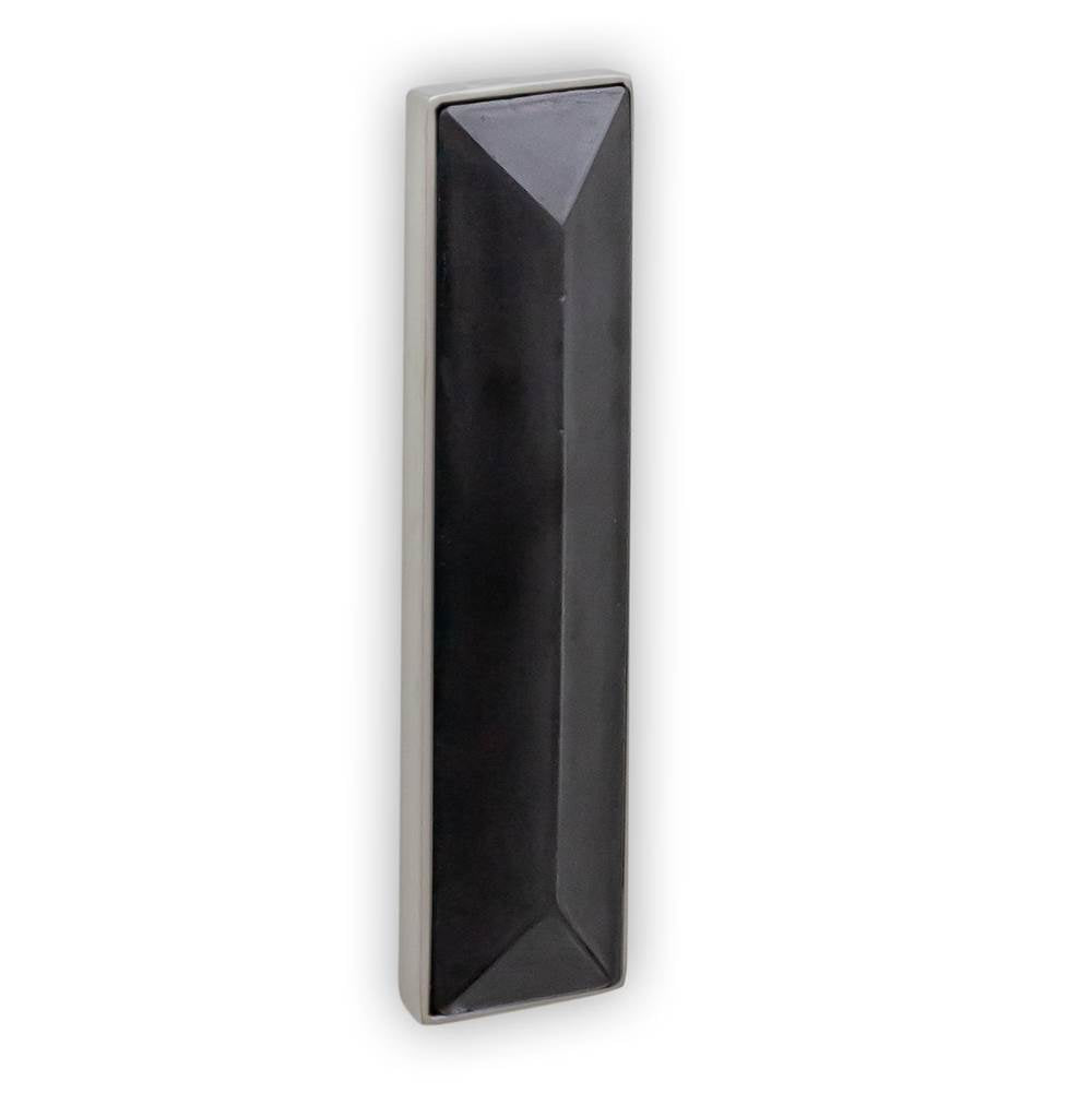 MOTHER OF PEARL with 8'' Artisan Glass Prism Hardware 24'' Wide Vanity, Black, Polished Brass Hardware, 24'' x 22'' x 33.5'' (without vanity top)