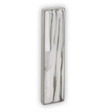 MOTHER OF PEARL with 8'' Artisan Glass Prism Hardware 24'' Wide Vanity, White, Polished Nickel Hardware, 24'' x 22'' x 33.5'' (without vanity top)