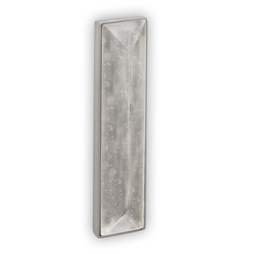 MOTHER OF PEARL with 8'' Artisan Glass Prism Hardware 24'' Wide Vanity, White, Polished Nickel Hardware, 24'' x 22'' x 33.5'' (without vanity top)