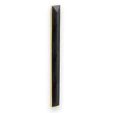 TUXEDO with 18'' Artisan Glass Prism Hardware 36'' Wide Vanity, Black, Polished Brass Hardware, 36'' x 22'' x 33.5'' (without vanity top)