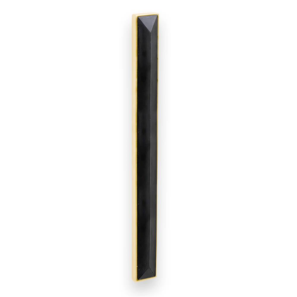 LINEA with 18'' Artisan Glass Prism Hardware 24'' Wide Vanity, Black, Polished Brass Hardware, 24'' x 22'' x 33.5'' (without vanity top)