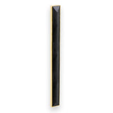 LINEA with 18'' Artisan Glass Prism Hardware 36'' Wide Vanity, Black, Polished Brass Hardware, 36'' x 22'' x 33.5'' (without vanity top)