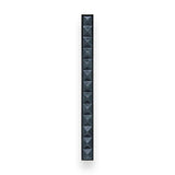 Linkasink - 18'' Artisan Glass Prism Vanity Hardware, Large Rectangle with Black Pyramid - Matte Black with Black Pyramid Glass