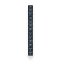 Linkasink - 18'' Artisan Glass Prism Vanity Hardware, Large Rectangle with Black Pyramid - Matte Black with Black Pyramid Glass