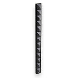 18'' Artisan Glass Prism Vanity Hardware, Large Rectangle with Black Pyramid