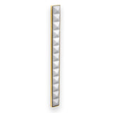 LINEA with 18'' Artisan Glass Pyramid Hardware 24'' Wide Vanity, White, Polished Brass Hardware, 24'' x 22'' x 33.5'' (without vanity top)