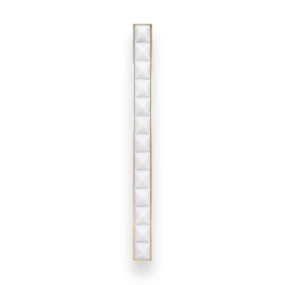 LINEA with 18'' Artisan Glass Pyramid Hardware 36'' Wide Vanity, White, Polished Brass Hardware, 36'' x 22'' x 33.5'' (without vanity top)
