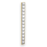 TUXEDO with 18'' Artisan Glass Pyramid Hardware 36'' Wide Vanity, White, Polished Brass Hardware, 36'' x 22'' x 33.5'' (without vanity top)