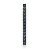 MOTHER OF PEARL with 18'' Artisan Glass Pyramid Hardware 24'' Wide Vanity, Black, Polished Brass Hardware, 24'' x 22'' x 33.5'' (without vanity top)