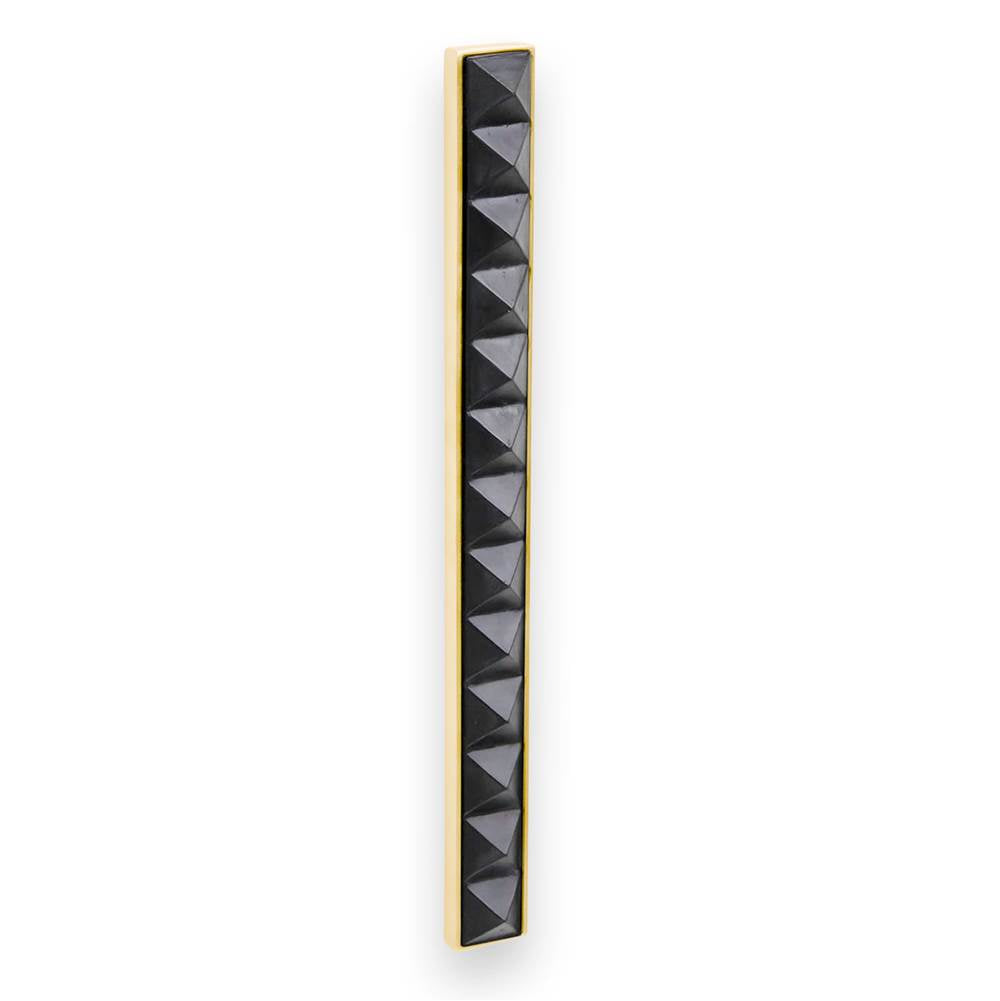 MOTHER OF PEARL with 18'' Artisan Glass Pyramid Hardware 36'' Wide Vanity, Black, Polished Brass Hardware, 36'' x 22'' x 33.5'' (without vanity top)