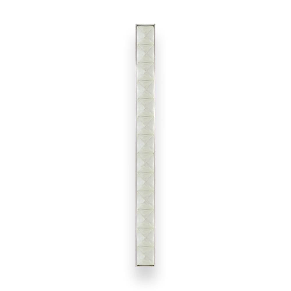MOTHER OF PEARL with 18'' Artisan Glass Pyramid Hardware 24'' Wide Vanity, White, Satin Nickel Hardware, 24'' x 22'' x 33.5'' (without vanity top)