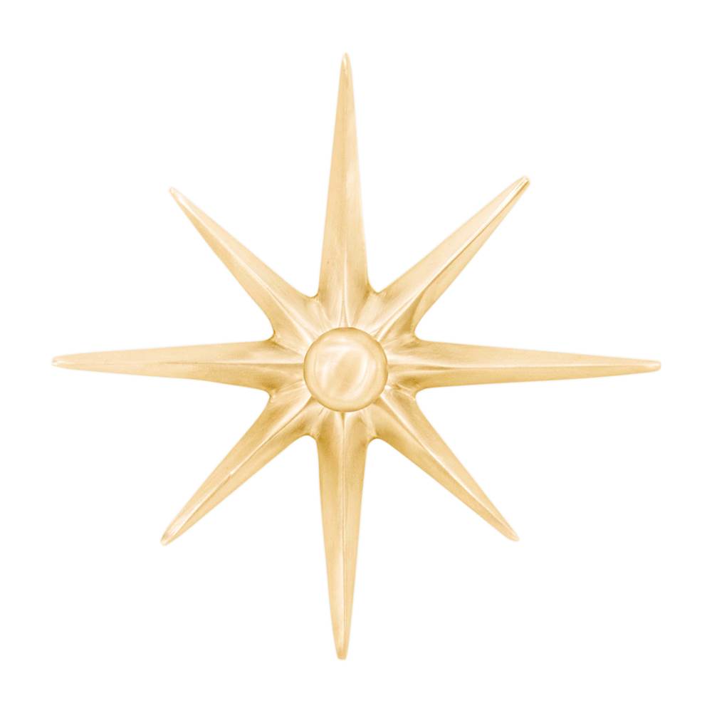 Mother of Pearl with 3'' Polished Brass Star Hardware, 24'' Wide Vanity, White, 24'' x 22'' x 33.5'' (without vanity top)