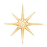 Mother of Pearl with 3'' Polished Brass Star Hardware, 24'' Wide Vanity, White, 24'' x 22'' x 33.5'' (without vanity top)
