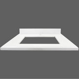 24'' Wide White Vanity Top with Sink Cutout and 1 Faucet Hole