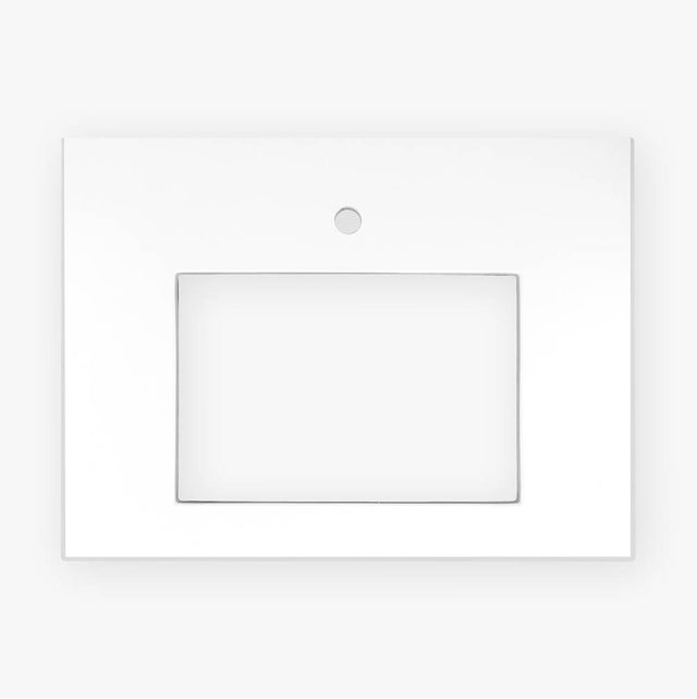 Linkasink - 30'' Wide White Vanity Top with Sink Cutout and 1 Faucet Hole - White