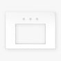Linkasink - 30'' Wide White Vanity Top with Sink Cutout and 3 Faucet Holes - White