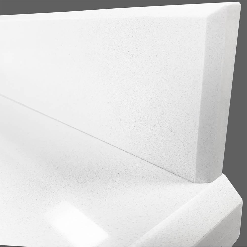 30'' Wide White Vanity Top with Sink Cutout and 1 Faucet Hole
