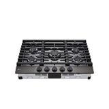 30'' Gas Cooktop 20K BTU, Black Stainless Steel