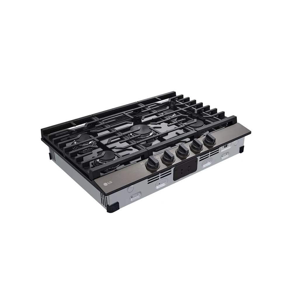 30'' Gas Cooktop 20K BTU, Black Stainless Steel