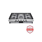 LG Appliances - 30'' Gas Cooktop 20K BTU, EasyClean Cooktop, Stainless Steel - Stainless Steel