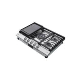 30'' Smart Gas Cooktop 22K BTU, EasyClean Cooktop, Backlit Weighted Knobs, ThinQ App, Stainless Steel