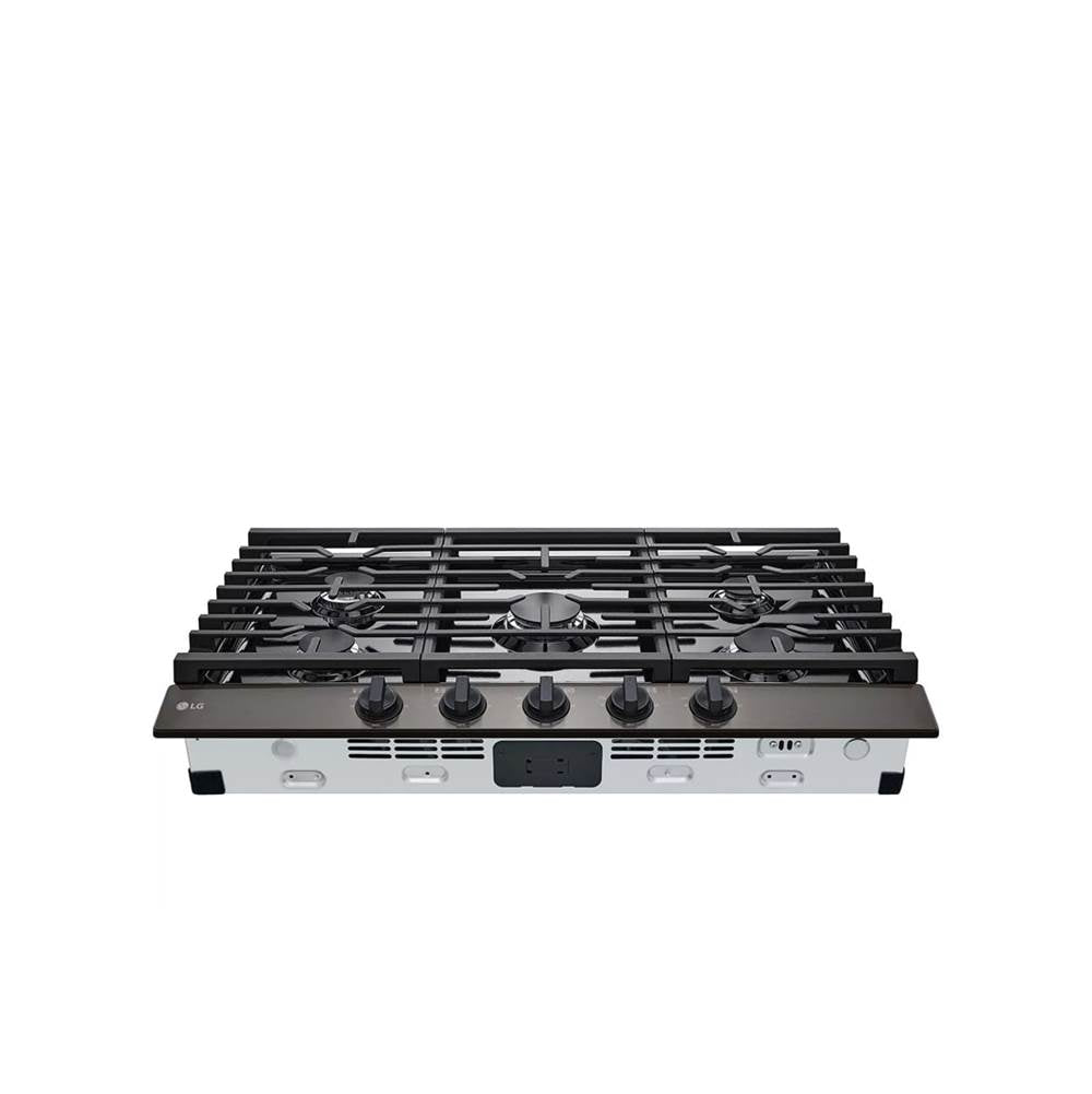 36'' Gas Cooktop 20K BTU, Black Stainless Steel