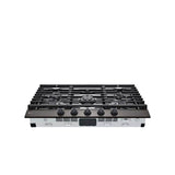 36'' Gas Cooktop 20K BTU, Black Stainless Steel