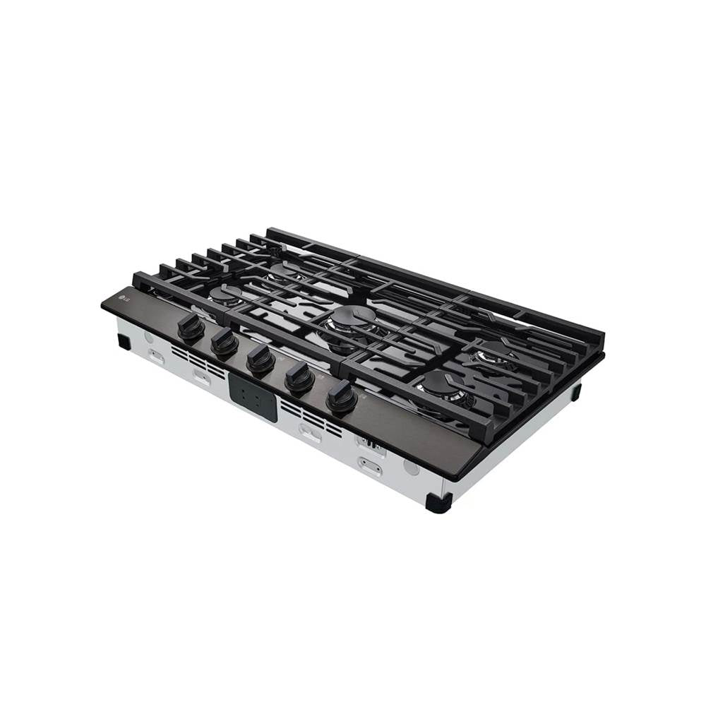 36'' Gas Cooktop 20K BTU, Black Stainless Steel
