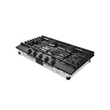 36'' Gas Cooktop 20K BTU, Black Stainless Steel