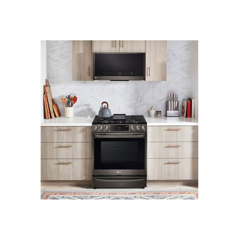 2.1 Cu.Ft. Otr With Extendavent 2.0, Bottom Control, 400 Cfm, Sensor,  Thinq, Easyclean, Printproofblack Stainless Steel