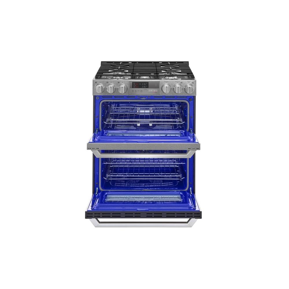 LG SIGNATURE 7.3 cu.ft. Smart wi-fi Enabled Dual Fuel Double Oven Range with ProBake Convection