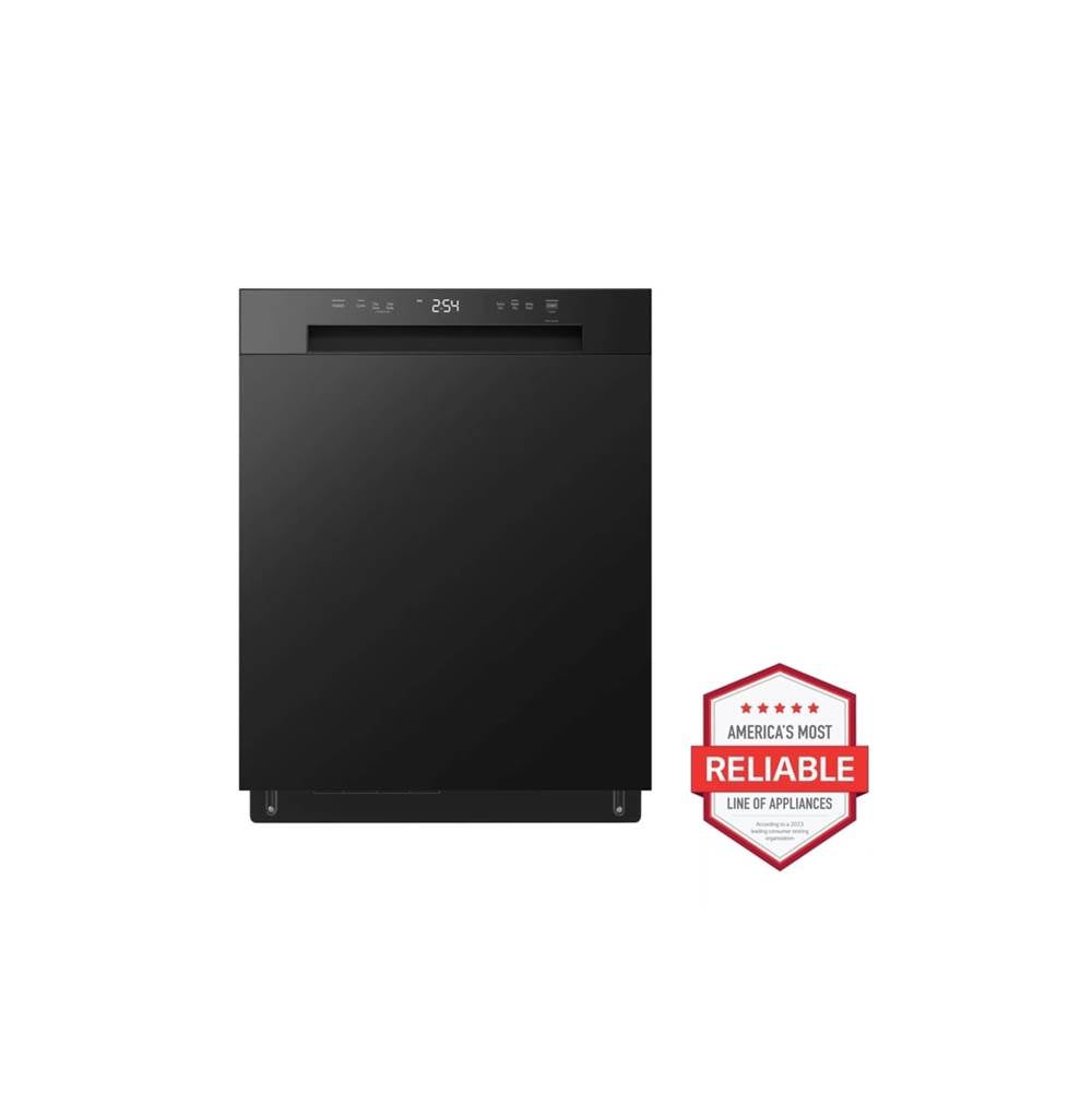 LG Appliances - Pocket Handle, Front Control, 52dB, Conventional Spray Arm, Black - Black