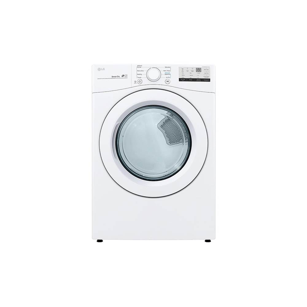LG Appliances - 7.4 cu. ft. Ultra Large Capacity Electric Dryer - White