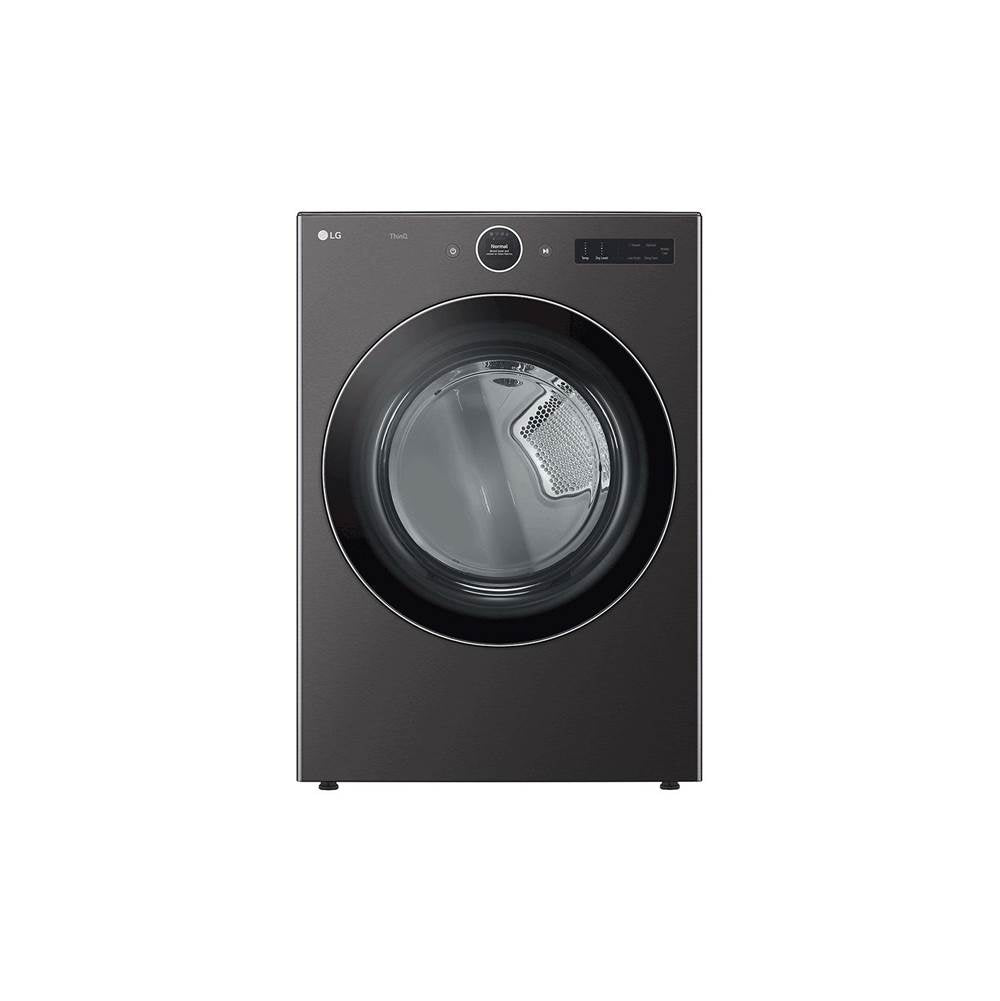 LG Appliances - 7.4 Cu.Ft. Ultra Large Capacity  Electric Dryer With Sensor Dry, Turbo Steam Technology And Wi-Fi Connectivity, Black Steel - Black Steel