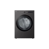 LG Appliances - 7.4 Cu.Ft. Ultra Large Capacity  Electric Dryer With Sensor Dry, Turbo Steam Technology And Wi-Fi Connectivity, Black Steel - Black Steel