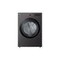 LG Appliances - 7.4 Cu.Ft. Ultra Large Capacity  Electric Dryer With Sensor Dry, Turbo Steam Technology And Wi-Fi Connectivity, Black Steel - Black Steel