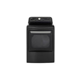 LG Appliances - 7.3 cu.ft. Smart wi-fi Enabled Electric Dryer with TurboSteam - Black Stainless Steel