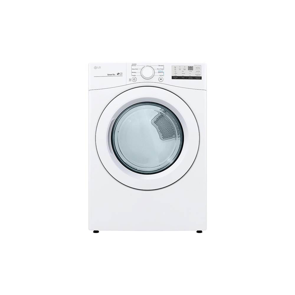 LG Appliances - 7.4 cu. ft. Ultra Large Capacity Gas Dryer - White
