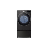 LG Appliances - 7.4 cu.ft. Ultra Large Capacity  Gas Dryer with Sensor Dry, TurboSteam Technology and Wi-Fi Connectivity, Black Steel - Black Stainless Steel