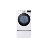 LG Appliances - 7.4 cu.ft. Ultra Large Capacity  Gas Dryer with Sensor Dry, TurboSteam Technology and Wi-Fi Connectivity, White - White