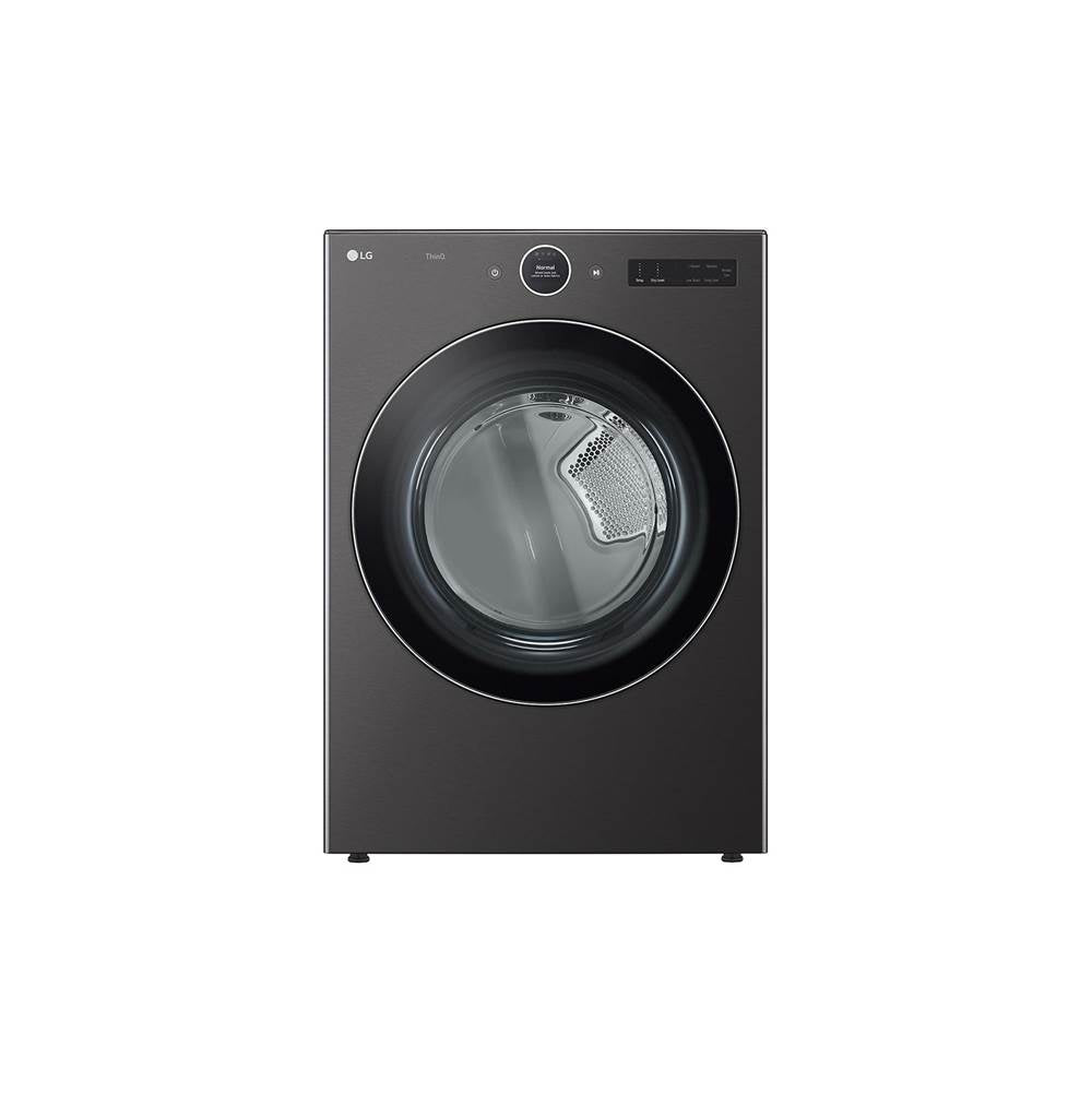 LG Appliances - 7.4 Cu.Ft. Ultra Large Capacity  Gas Dryer With Sensor Dry, Turbo Steam Technology And Wi-Fi Connectivity,  Black Steel - Black Steel