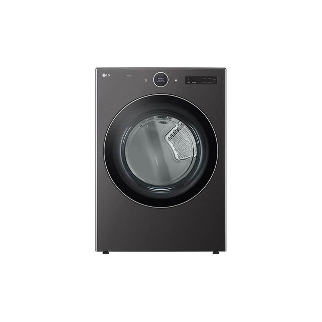 LG Appliances - 7.4 Cu.Ft. Ultra Large Capacity  Gas Dryer With Sensor Dry, Turbo Steam Technology And Wi-Fi Connectivity,  Black Steel - Black Steel