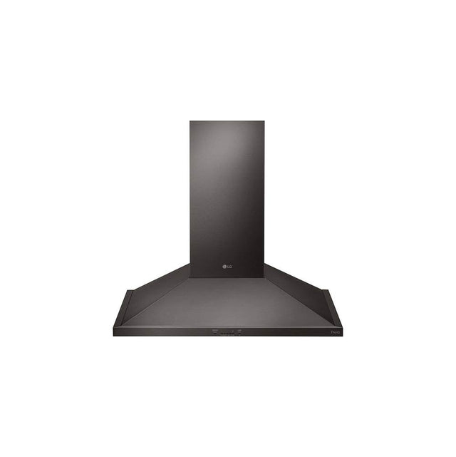 LG Appliances - LG 36'' Wall Mount Chimney Hood, Black Stainless Steel - Black Stainless Steel