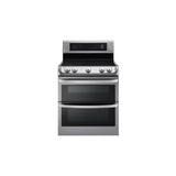 LG Appliances - 7.3 cu. ft. Electric Double Oven Range with ProBake Convection and EasyClean - Stainless Steel